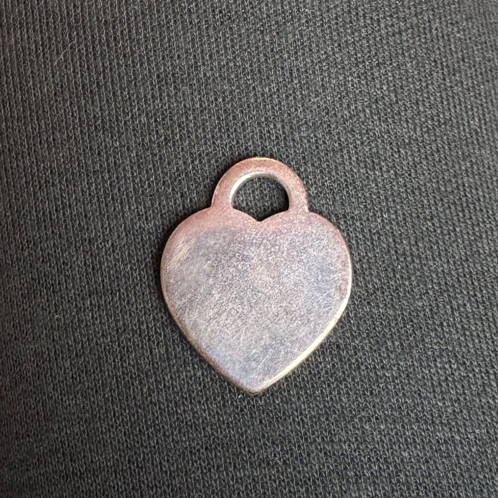 Tiffany & Co. Sterling Silver 2001 Medium Heart Pendant Charm - Picture 2 of 4